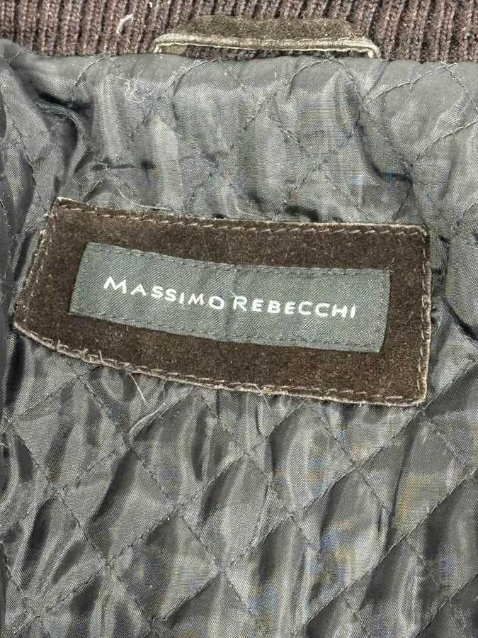 2000s Massimo Rebechi Brown Suede Leather Jacket XJVKxjC 9