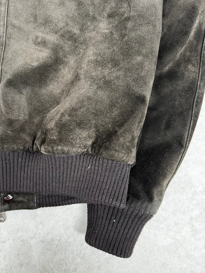 2000s Massimo Rebechi Brown Suede Leather Jacket XJVKxjC 8