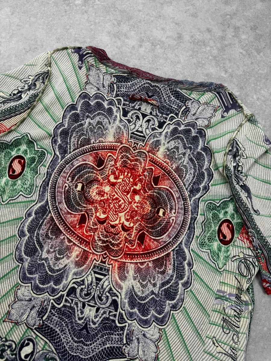 2000s Jean Paul Gaultier Mint Mozaïc Banco Del Sol Mesh T-Shirt tZLXNpV 5