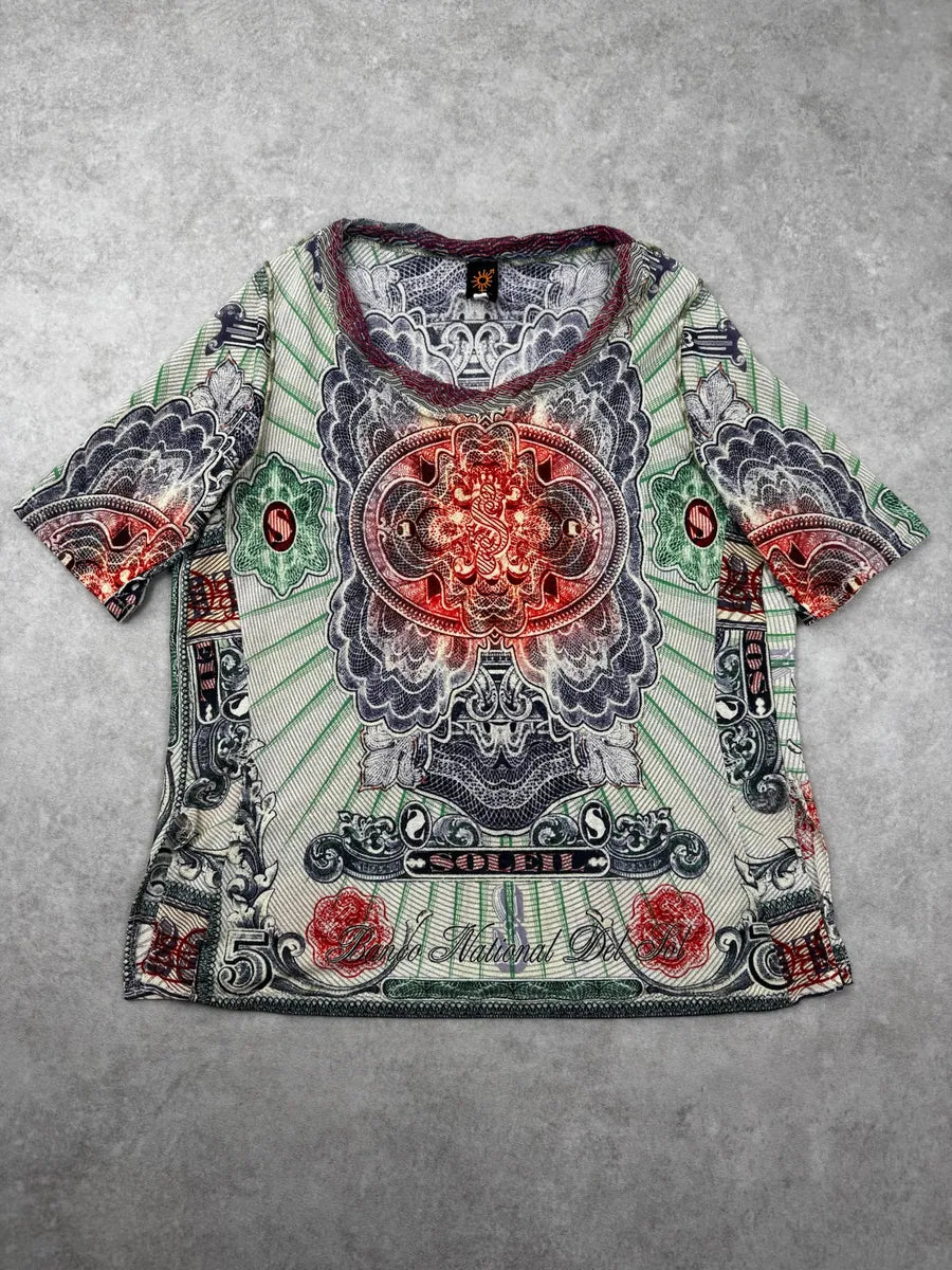 2000s Jean Paul Gaultier Mint Mozaïc Banco Del Sol Mesh T-Shirt tZLXNpV 2