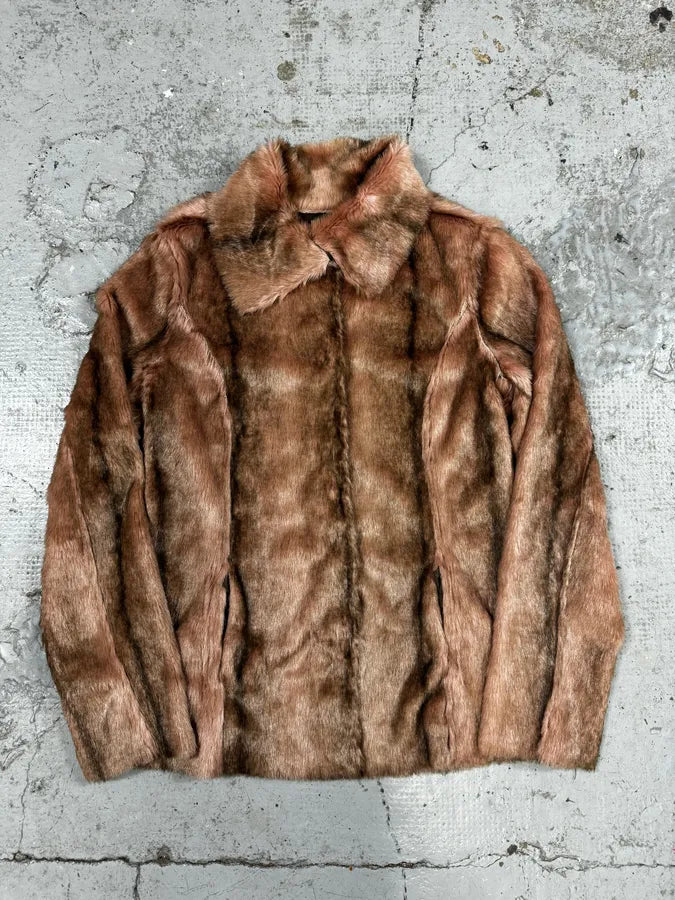 2000s Miss Sixty Beige Fake Fur Jacket DrAnKgS 0