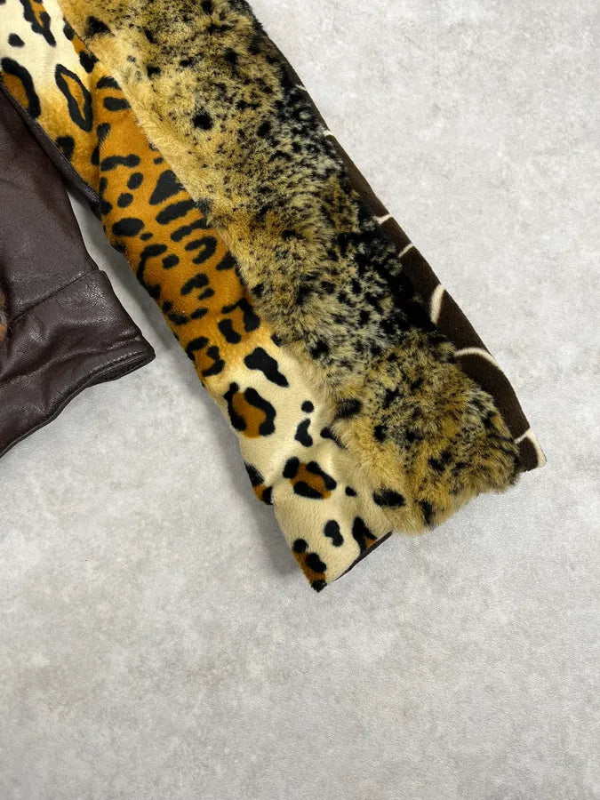 2000s Miss Sixty Faux Fur Leopard Print Jacket nDICwnK 4