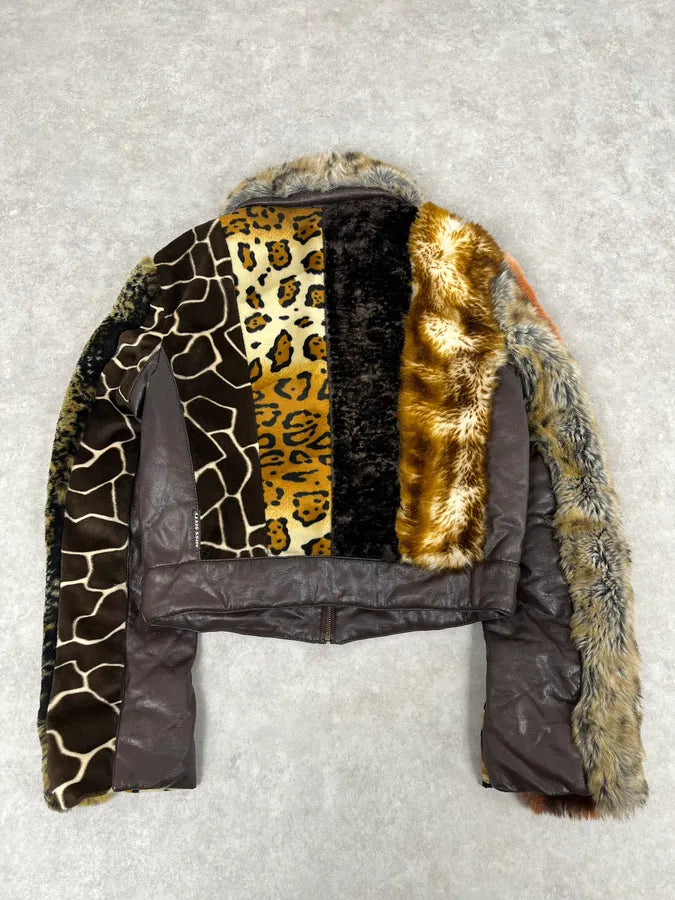 2000s Miss Sixty Faux Fur Leopard Print Jacket nDICwnK 5