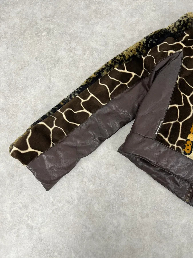 2000s Miss Sixty Faux Fur Leopard Print Jacket nDICwnK 7