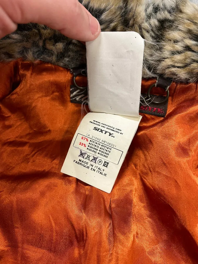 2000s Miss Sixty Leopard Faux Fur Jacket nCrgxnV 10
