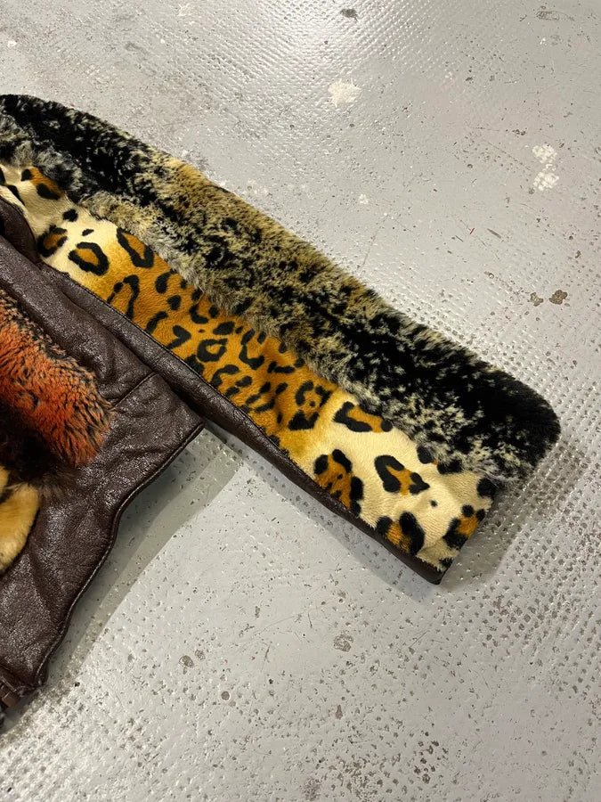 2000s Miss Sixty Leopard Faux Fur Jacket nCrgxnV 5