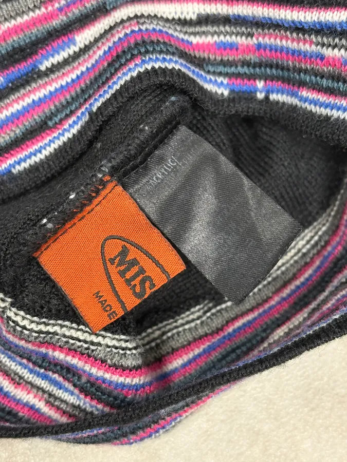2000s Missoni Multicolor Wool Chevron Striped Beanie XZyCdEJ 7