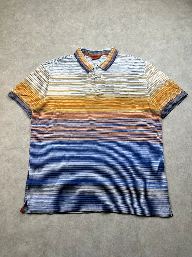 2000s Missoni Sunset Striped Multicolor Polo nqfsYqF 2