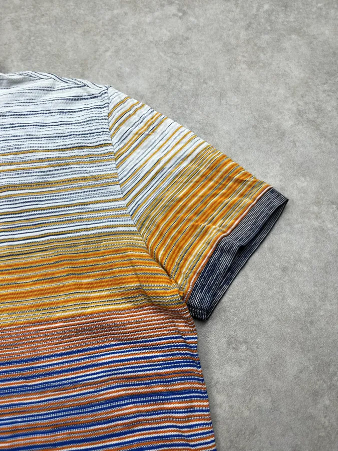 2000s Missoni Sunset Striped Multicolor Polo nqfsYqF 3