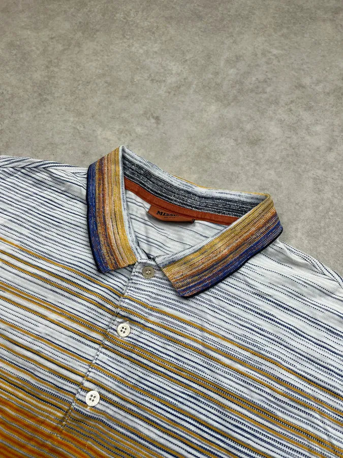 2000s Missoni Sunset Striped Multicolor Polo nqfsYqF 4