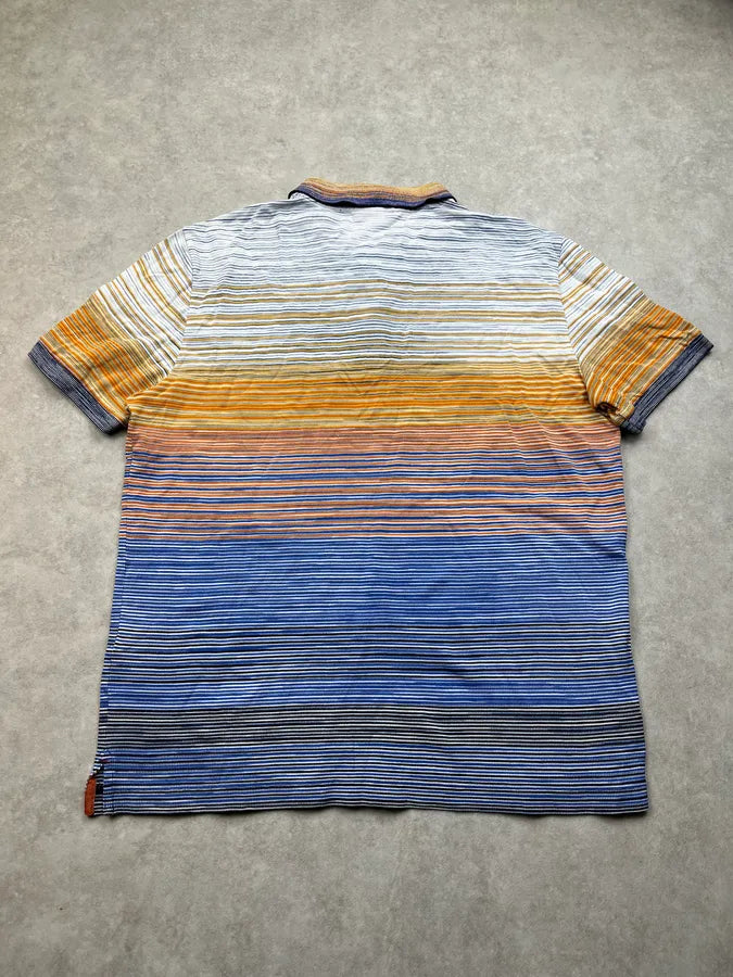 2000s Missoni Sunset Striped Multicolor Polo nqfsYqF 5