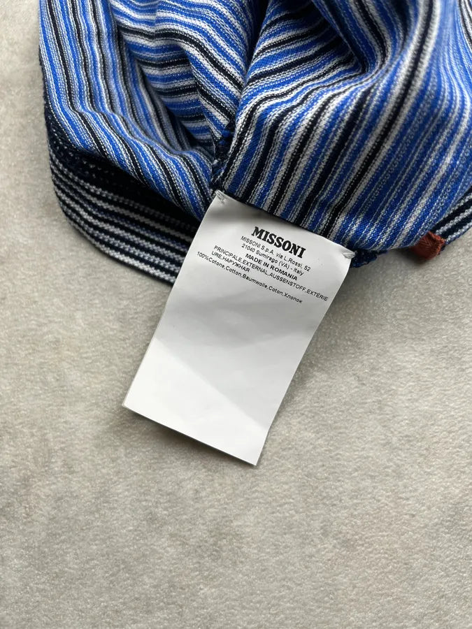 2000s Missoni Sunset Striped Multicolor Polo nqfsYqF 9