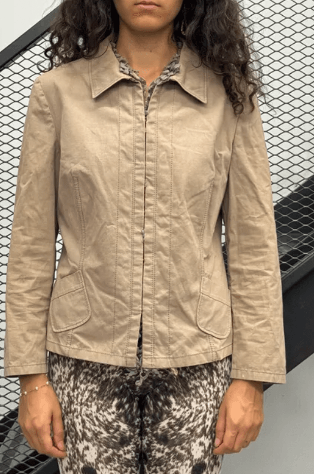 2000s Miu Miu Beige Zip-up Jacket ZTwwnPf 2