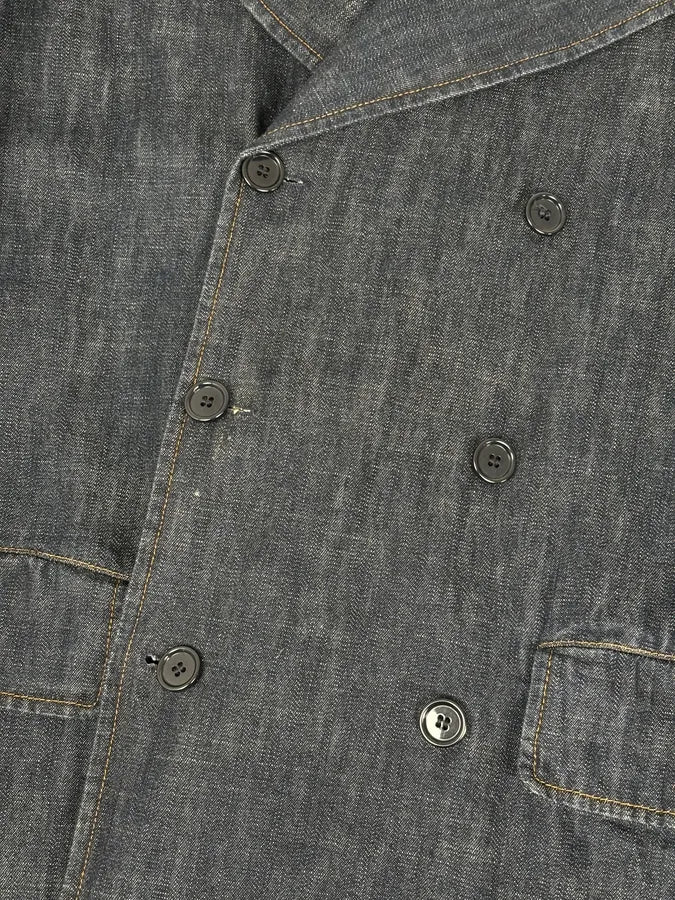 2000s Miu Miu Blue Navy Denim Buttoned Jacket jQGIGJR 7
