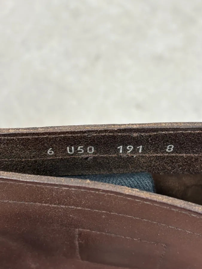 2000s Miu Miu Brown Leather Ankle Boots SxCZyZN 8