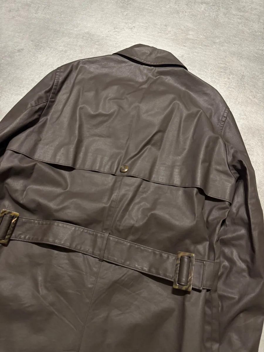 2000s Miu Miu Brown Trench Coat rJXZLIs 3