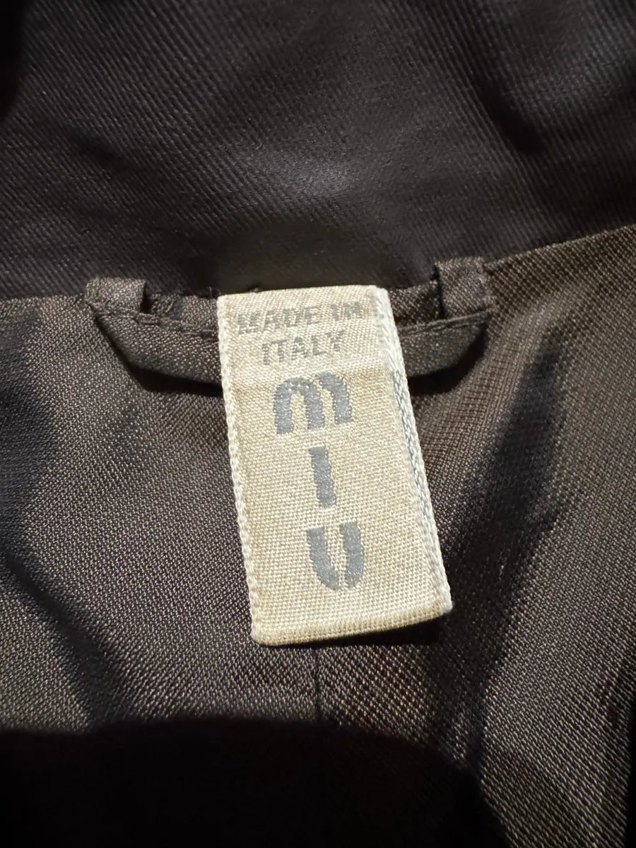 2000s Miu Miu Brown Trench Coat rJXZLIs 7