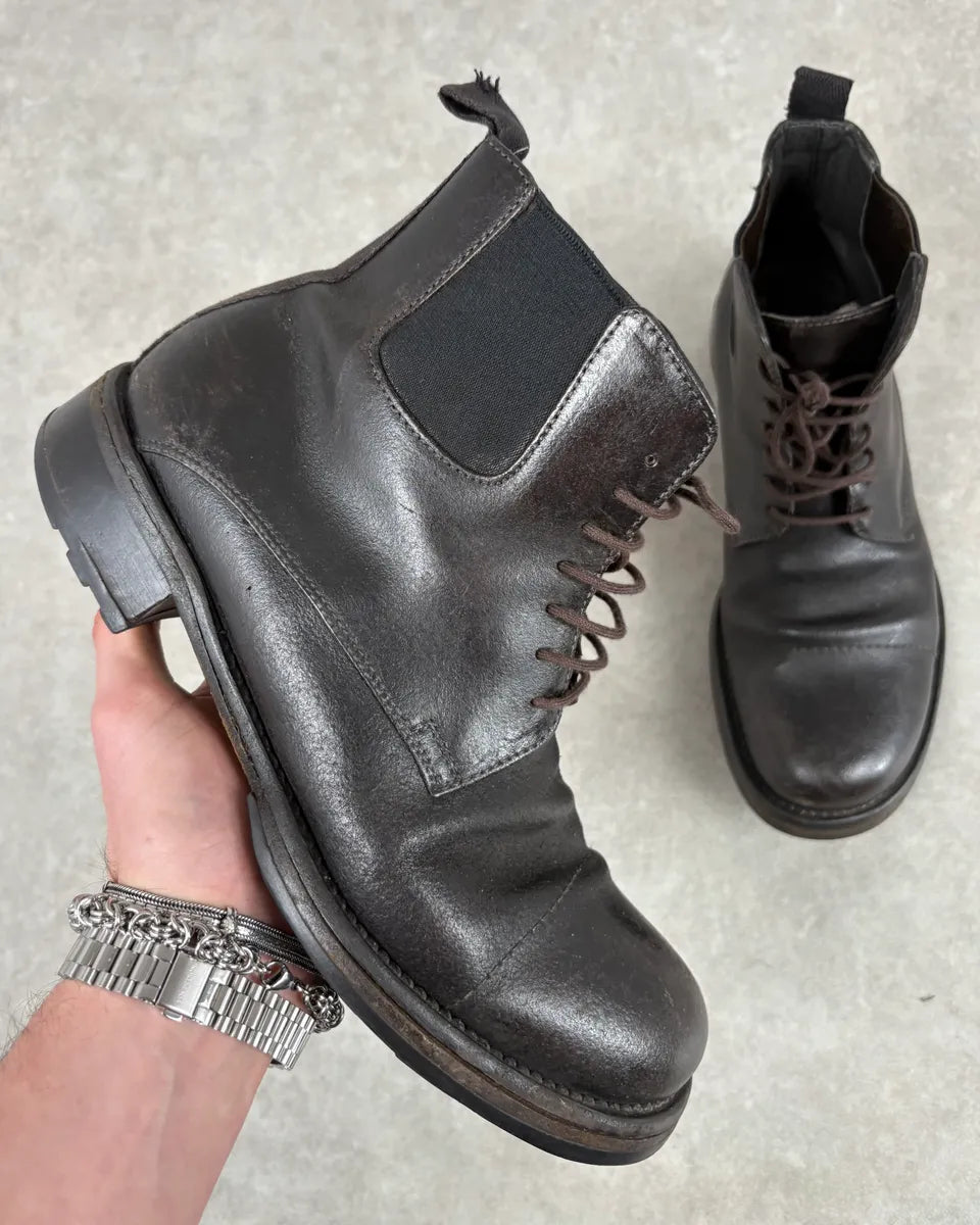 2000s Miu Miu Dark Brown Premium Leather Boots tSJNxQR 0