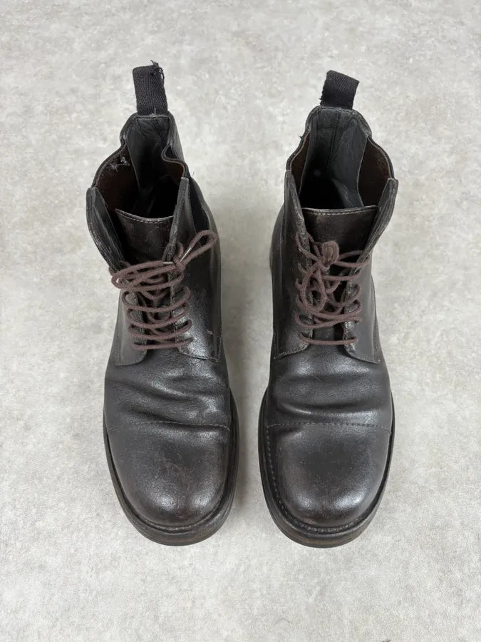 2000s Miu Miu Dark Brown Premium Leather Boots tSJNxQR 1