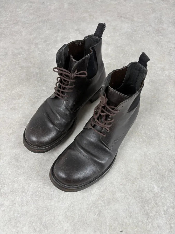 2000s Miu Miu Dark Brown Premium Leather Boots tSJNxQR 2