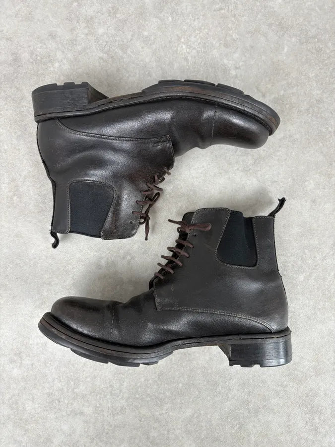 2000s Miu Miu Dark Brown Premium Leather Boots tSJNxQR 3