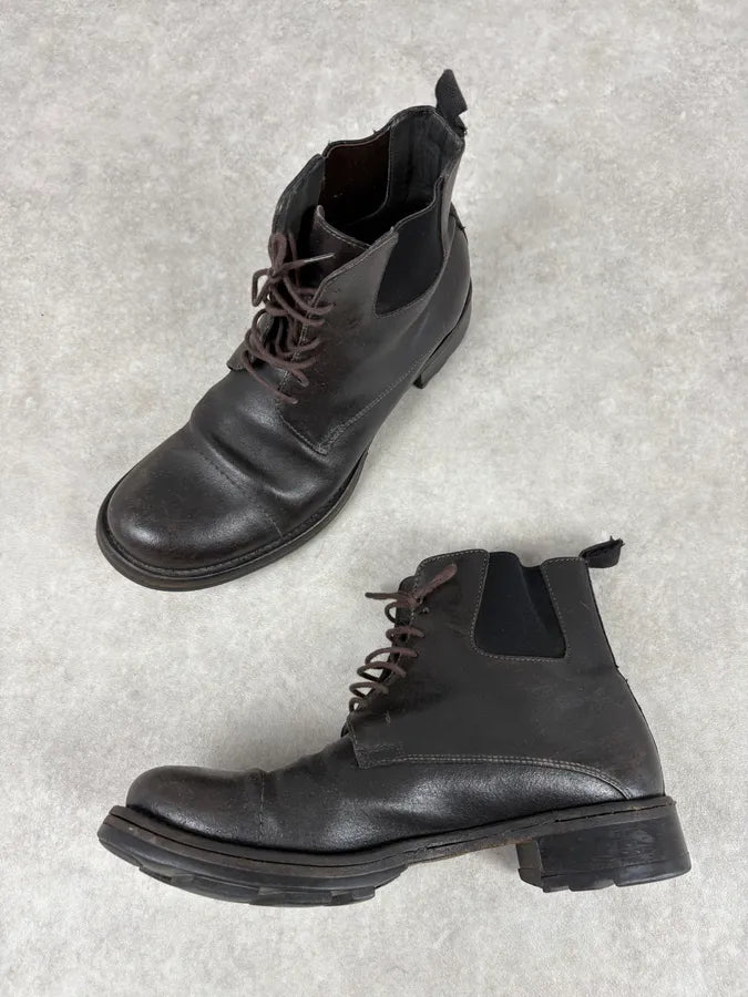 2000s Miu Miu Dark Brown Premium Leather Boots tSJNxQR 5