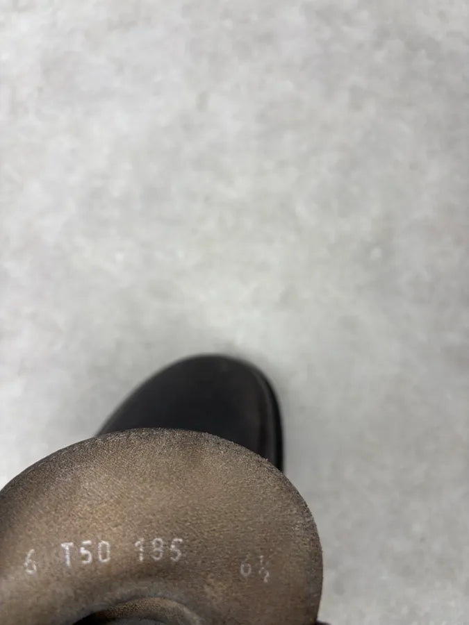 2000s Miu Miu Dark Brown Premium Leather Boots tSJNxQR 8