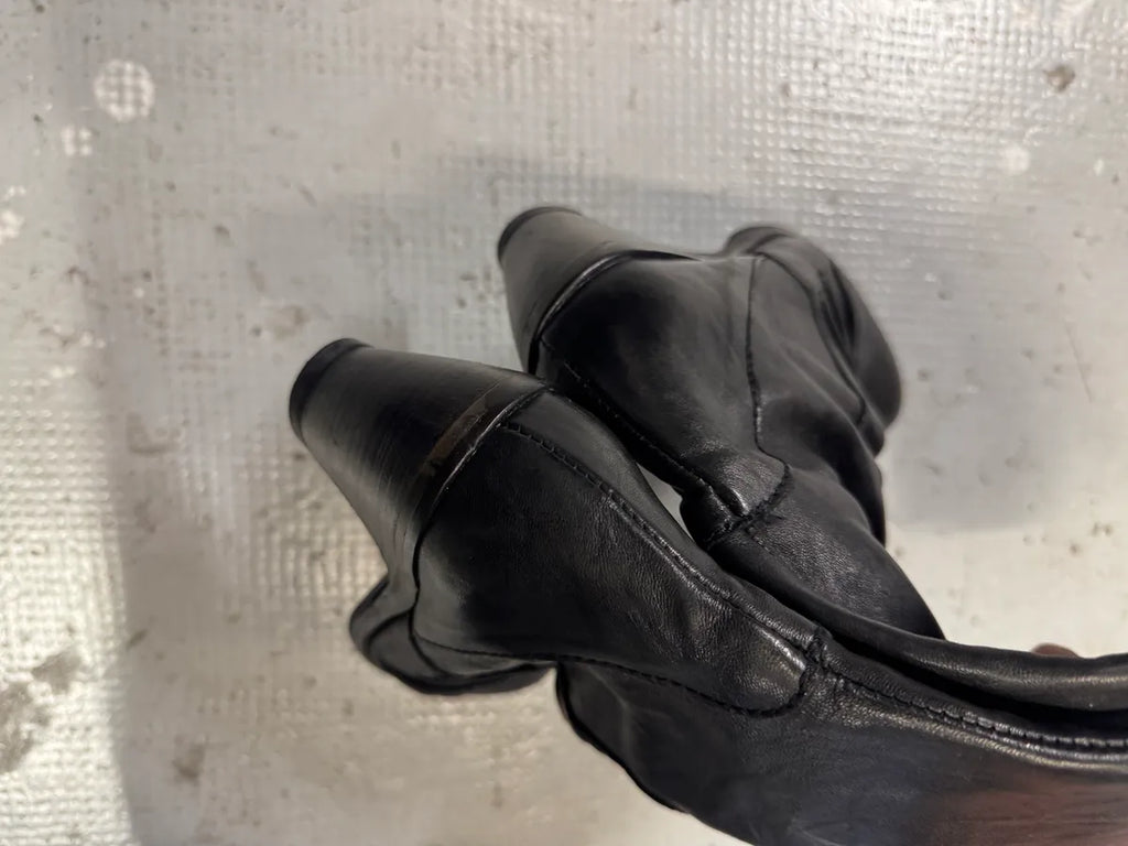 2000s Miu Miu Futuristic Black Leather Boots (38eu/us5.5) fCorNYS 4