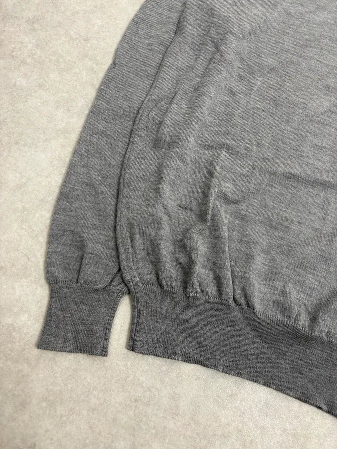 2000s Miu Miu Grey Classy Wool Minimalist Turtleneck Sweater hVYAVao 5