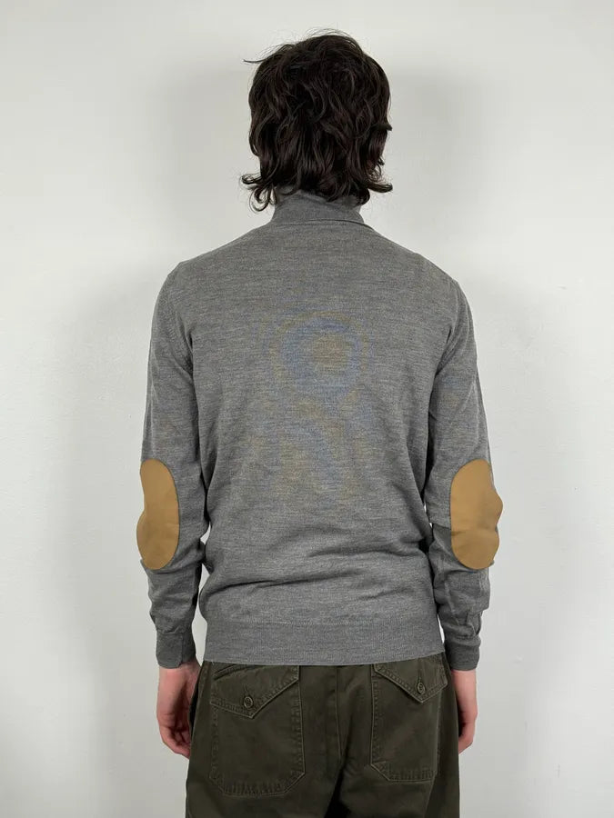 2000s Miu Miu Grey Classy Wool Minimalist Turtleneck Sweater hVYAVao 2