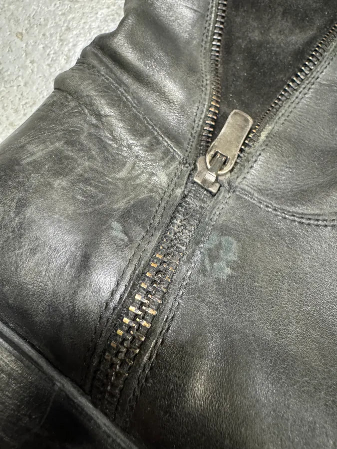 2000s Miu Miu Leather Obscure Ankle Minimalist Boots (40eu/us7) GPGAKvw 4