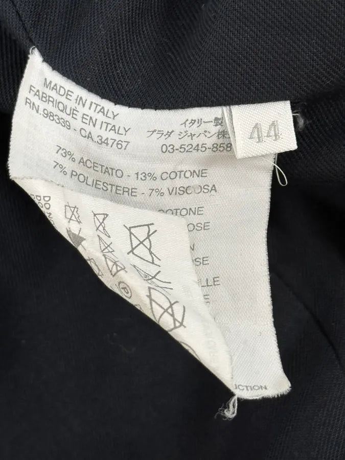 2000s MiuMiu Black Faux Fur Officer Trench Coat QyepRZK 9