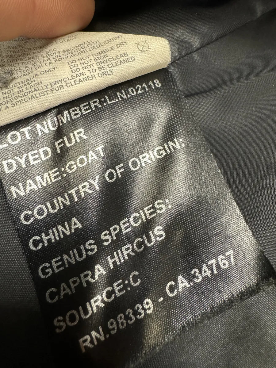 2000s MiuMiu Black Goat Fur Coat Hybrid Nylon Buttoned Coat fsVZbbQ 8