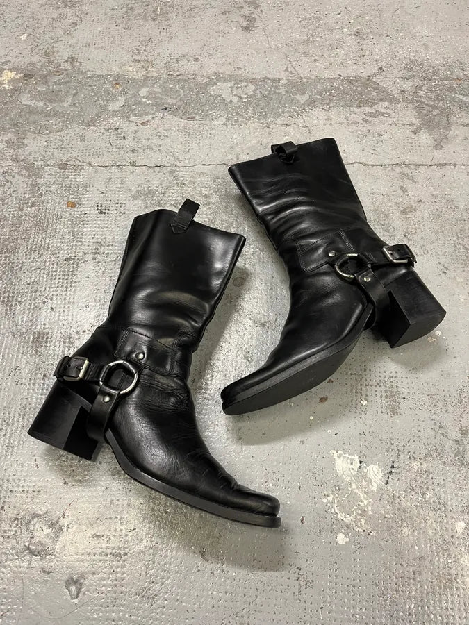 2000s MiuMiu Black Heel Ankle Boots eCxzXXN 1