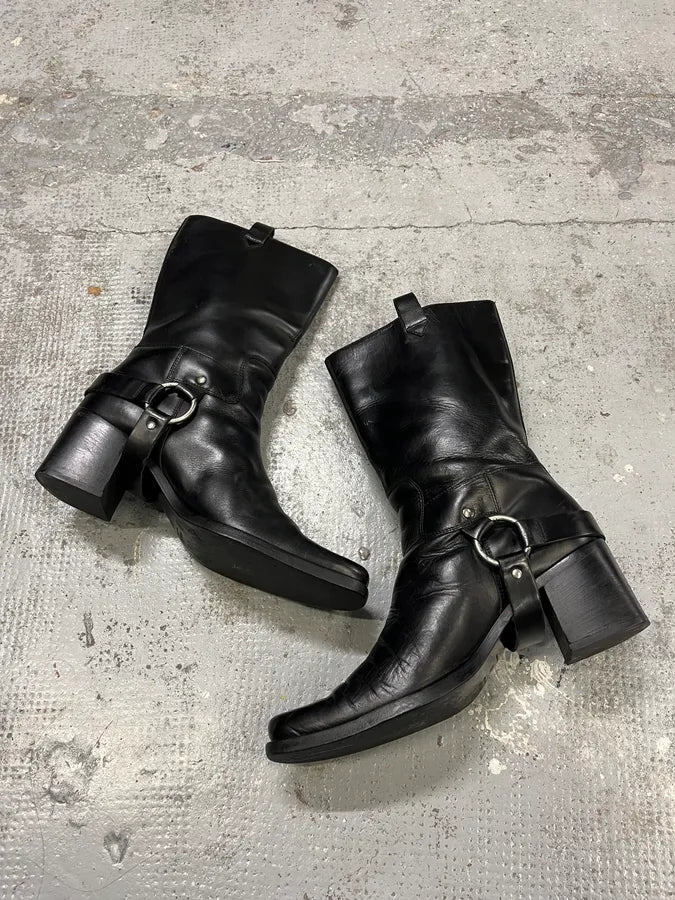 2000s MiuMiu Black Heel Ankle Boots eCxzXXN 2