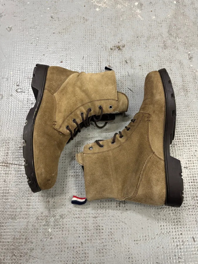 2000s Moncler Beige Suede Leather Boots nRgMDrm 1