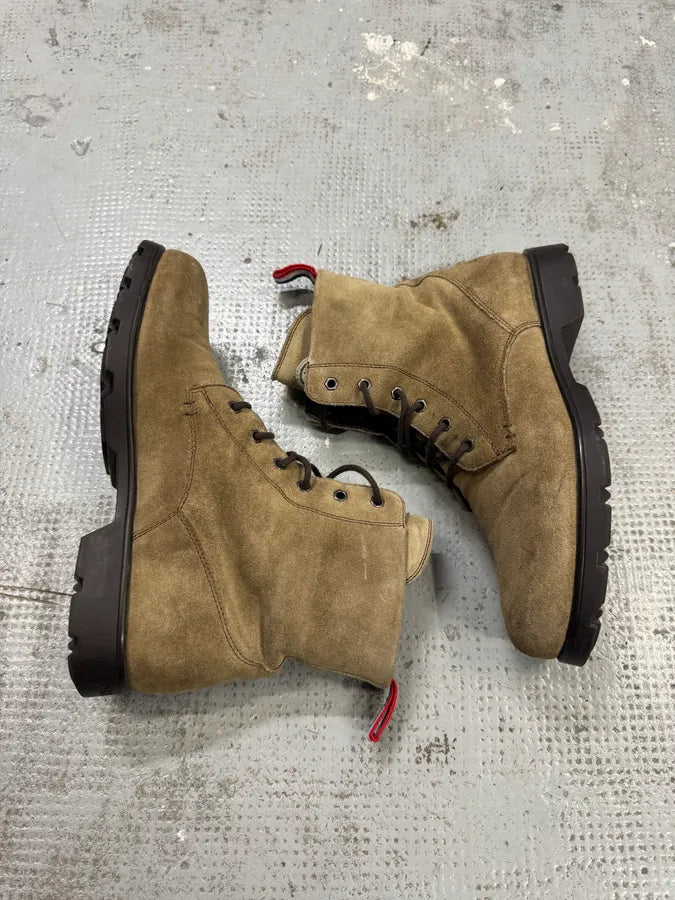 2000s Moncler Beige Suede Leather Boots nRgMDrm 3