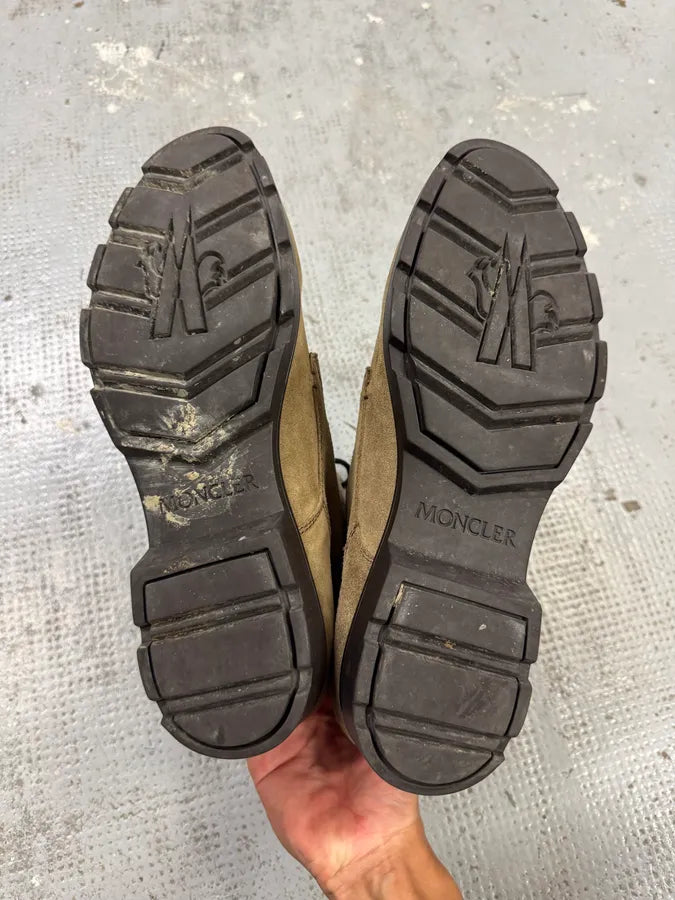 2000s Moncler Beige Suede Leather Boots nRgMDrm 4