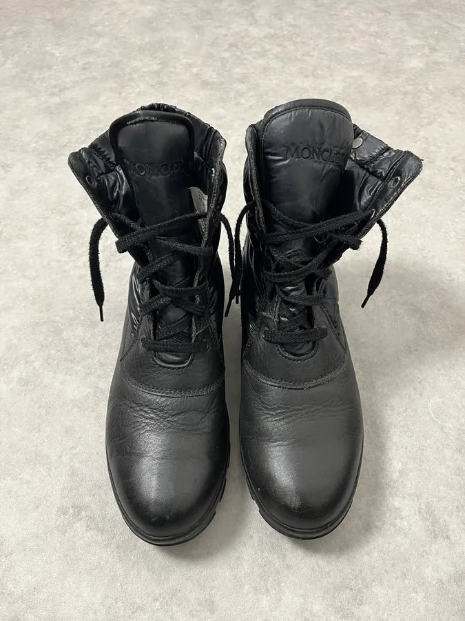 2000s Moncler Black Leather Puffer Boots tZHuqQk 1