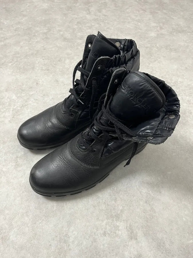 2000s Moncler Black Leather Puffer Boots tZHuqQk 3