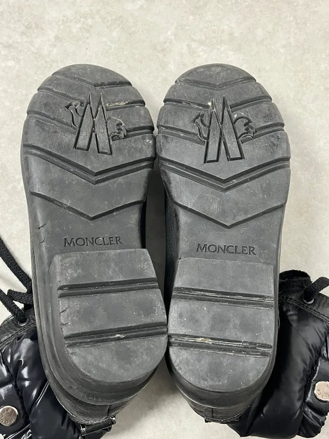 2000s Moncler Black Leather Puffer Boots tZHuqQk 6