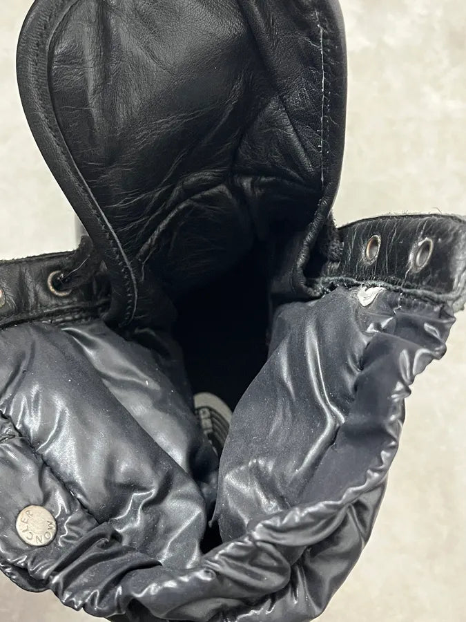 2000s Moncler Black Leather Puffer Boots tZHuqQk 9