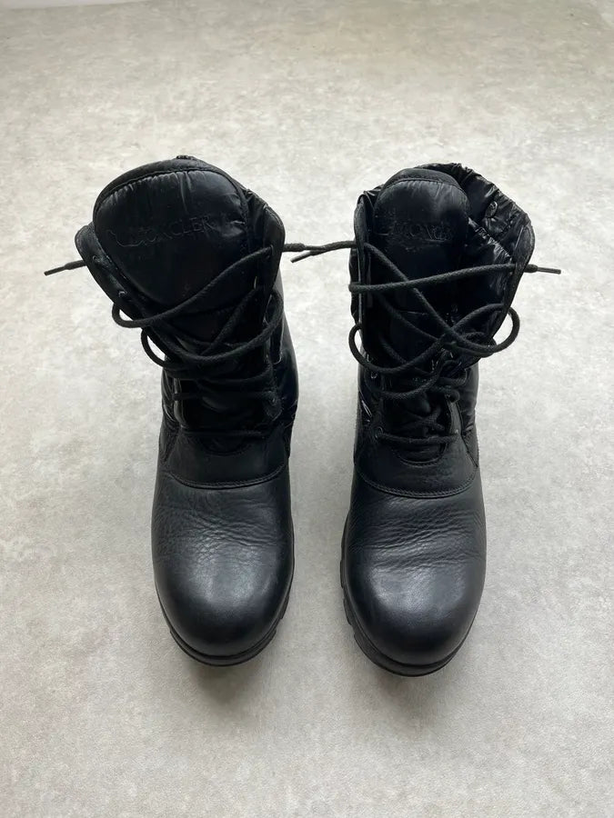 2000s Moncler Black Puffer Leather High Boots VoxUlte 3