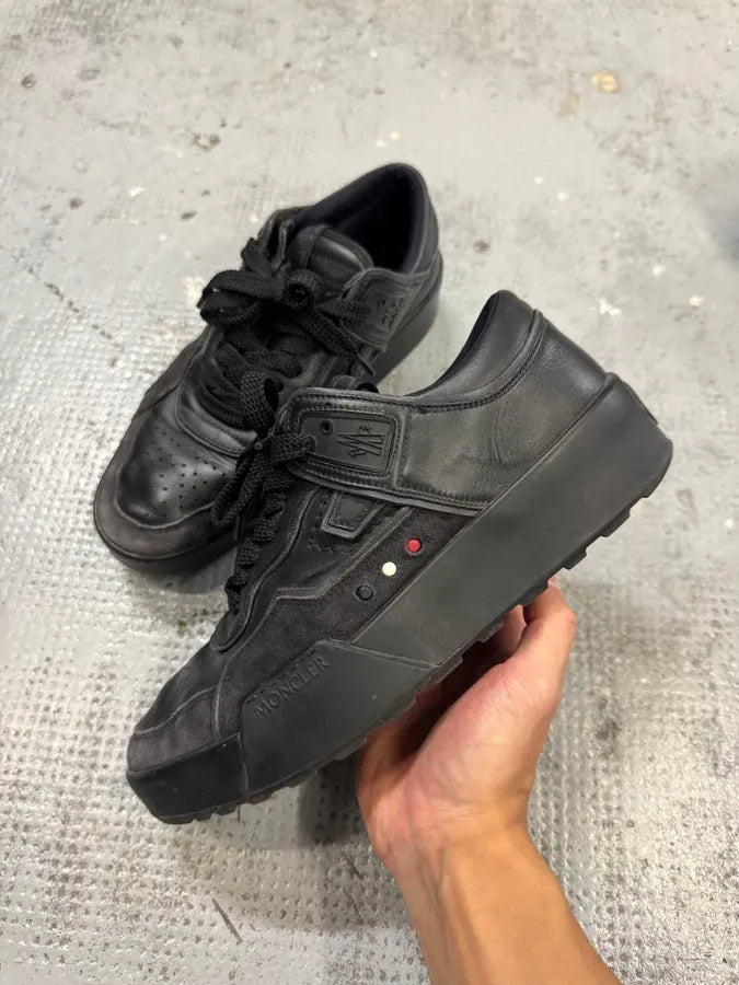 2000s Moncler Black Trainers Low Sneakers gkQlTYy 2