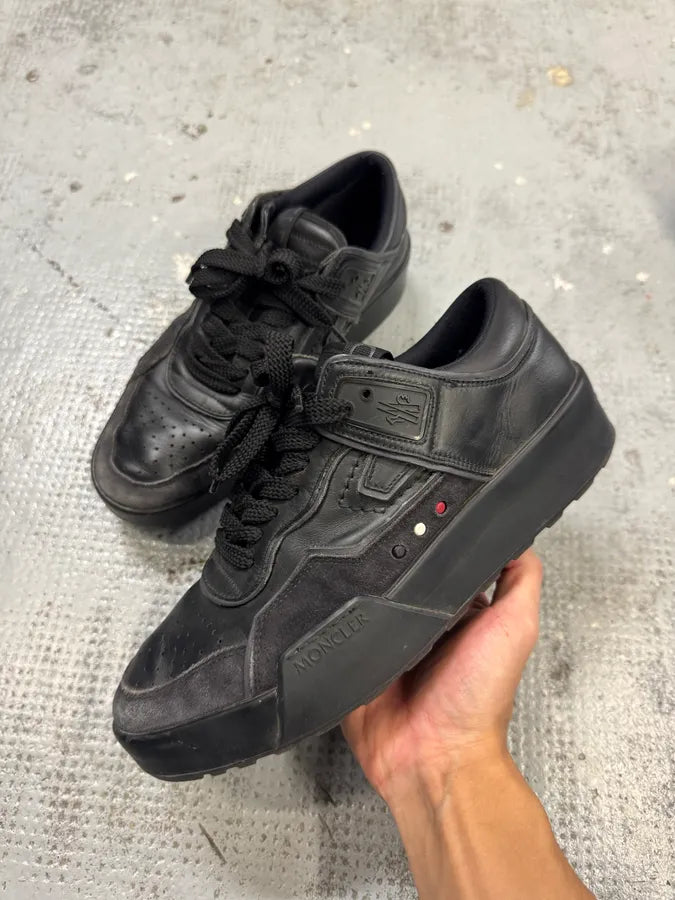 2000s Moncler Black Trainers Low Sneakers gkQlTYy 0