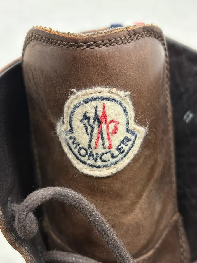 2000s Moncler Brown Leather Boots KcOgrJi 8