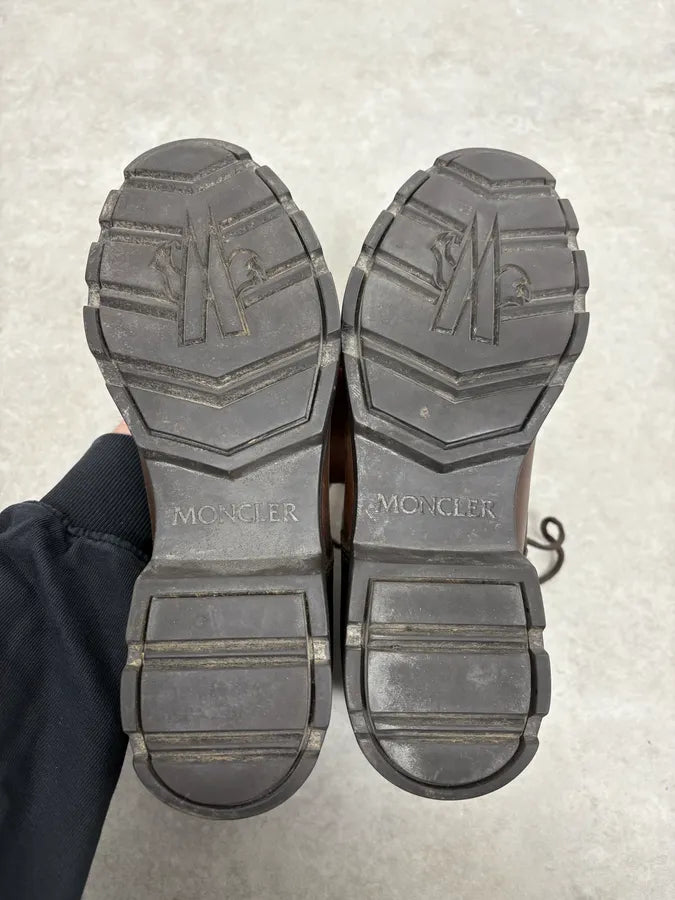 2000s Moncler Brown Leather Boots KcOgrJi 7