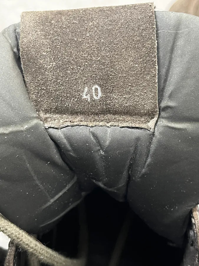 2000s Moncler Khaki Leather Boots BcprHdm 10