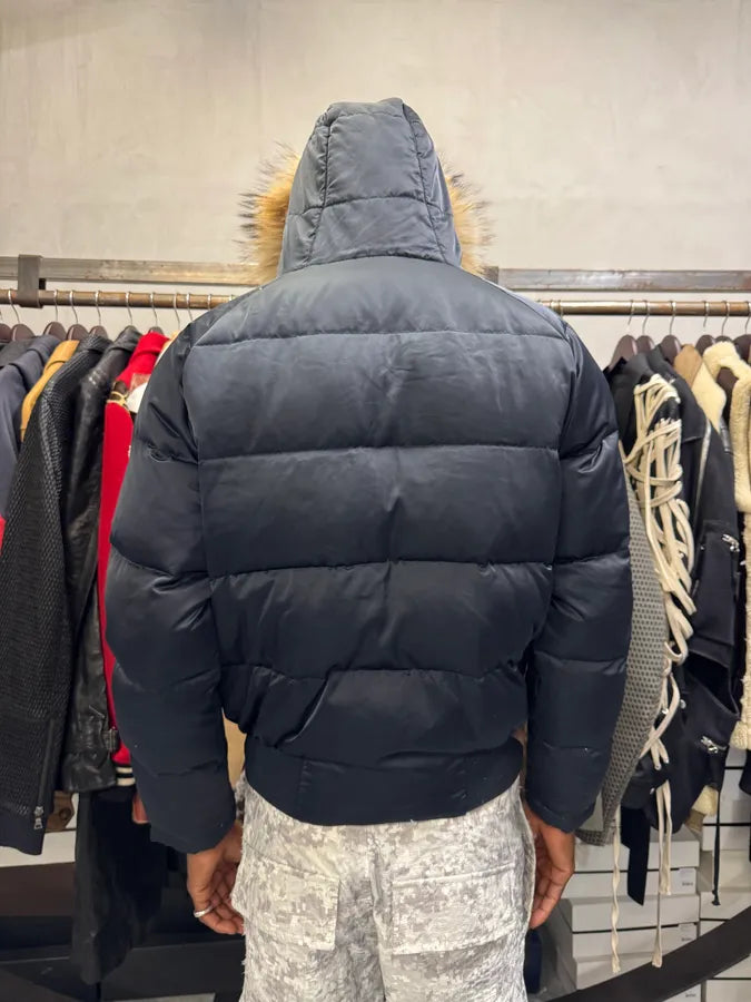 2000s Moncler Fur Hooded Black Puffer Jacket apRcuWv 3