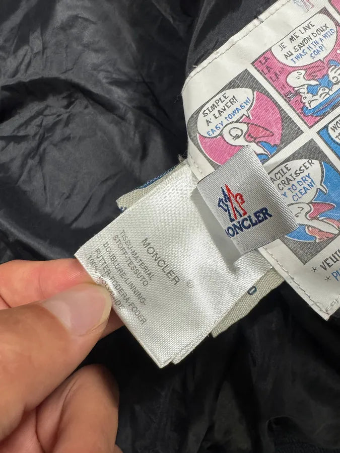 2000s Moncler Fur Hooded Black Puffer Jacket apRcuWv 9